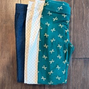 Crewcuts Teal, Cream, and Navy Kids' Leggings Trio